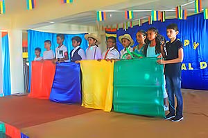Hampton School Curepipe pupils performing for National Day