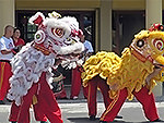 Dragon dance at Hampton Private Primary School, Mauritius, 2104
